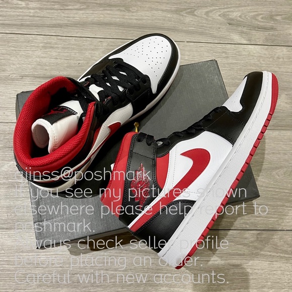 Air Jordan 1 Mid Gym Red Men’s - Picture 8 of 8